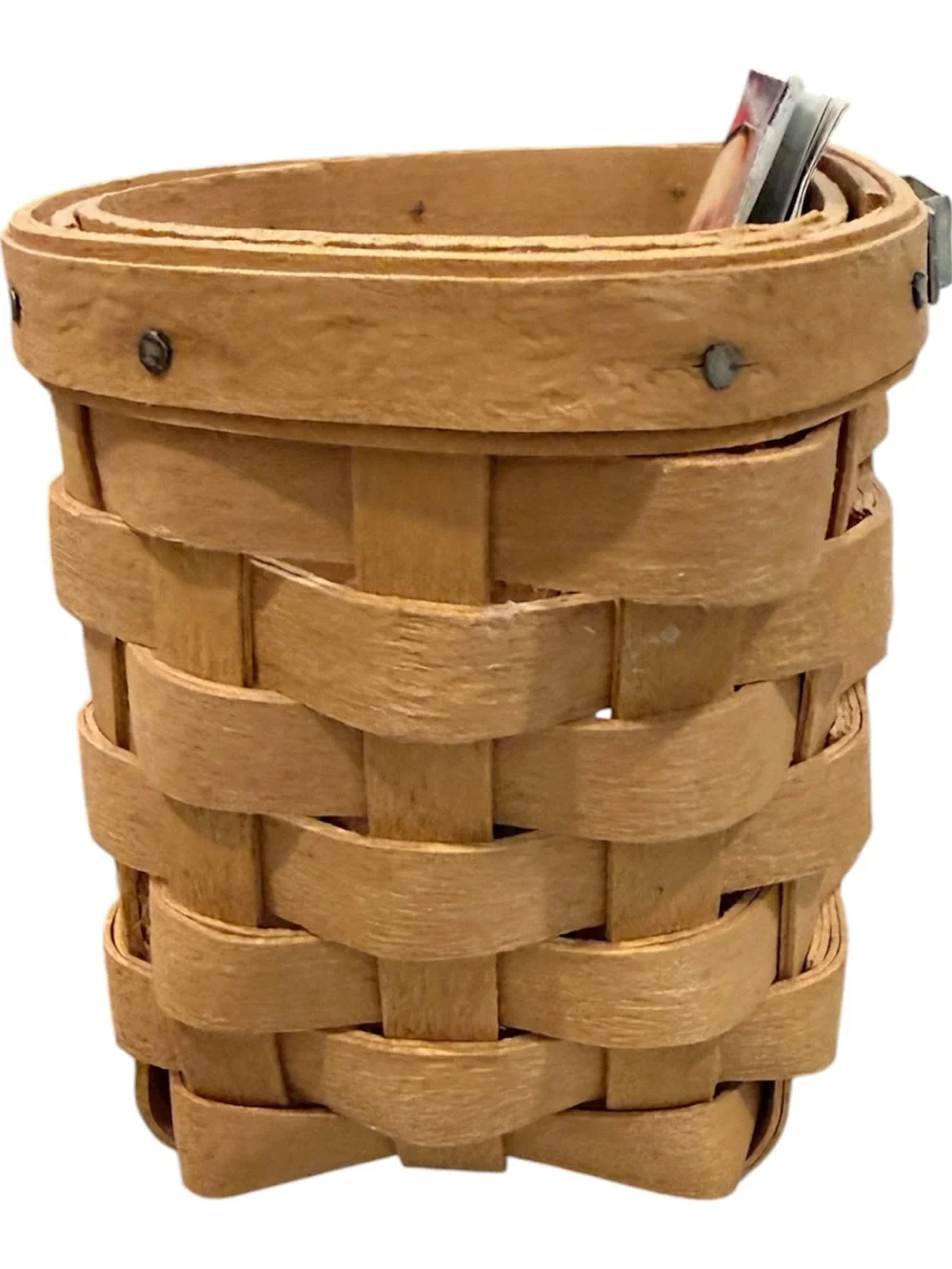 3 Longaberger Collection handcrafted wood baskets